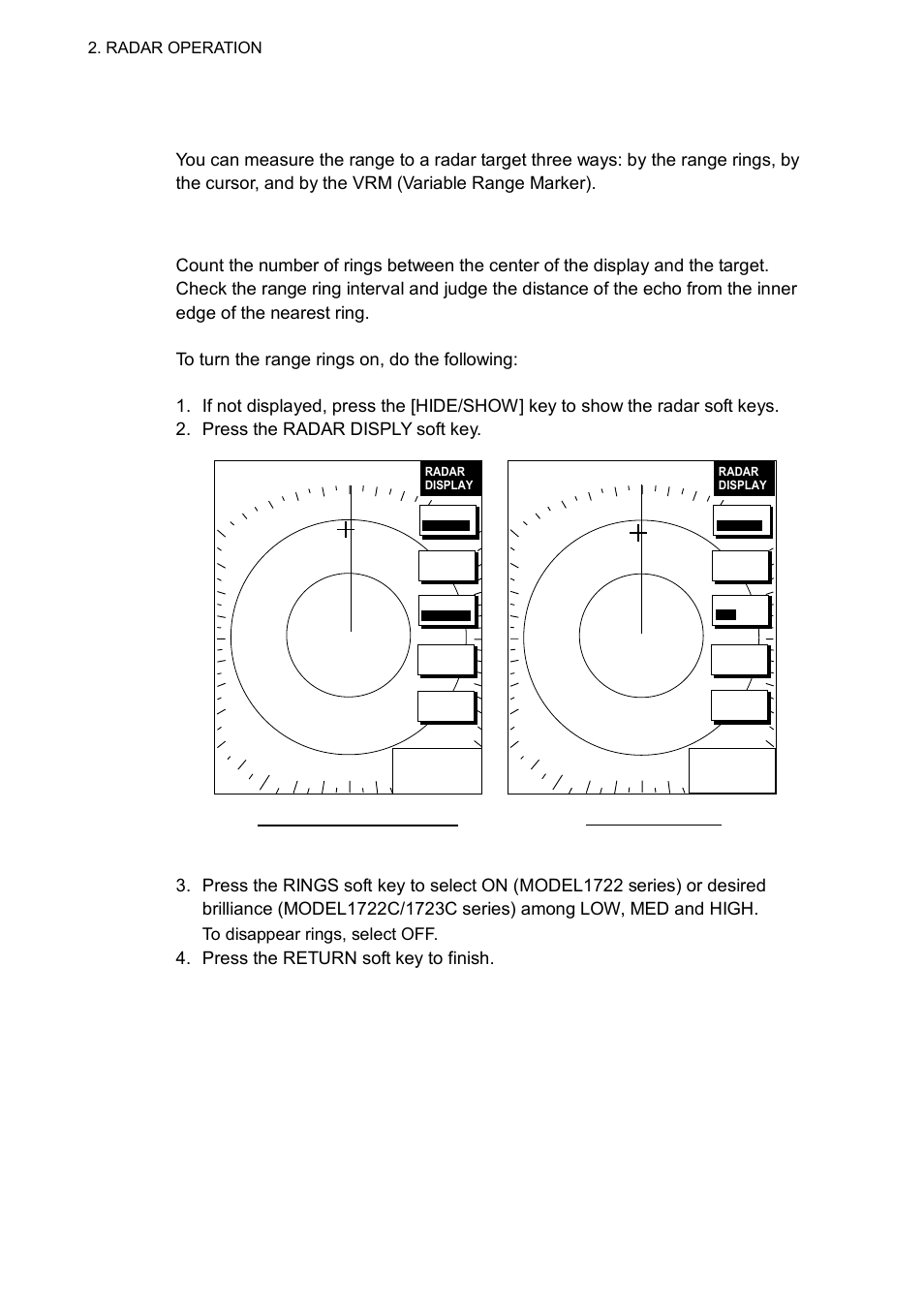10 measuring the range, 1 measuring range by range rings, H-up | Furuno 1763C User Manual | Page 46 / 260