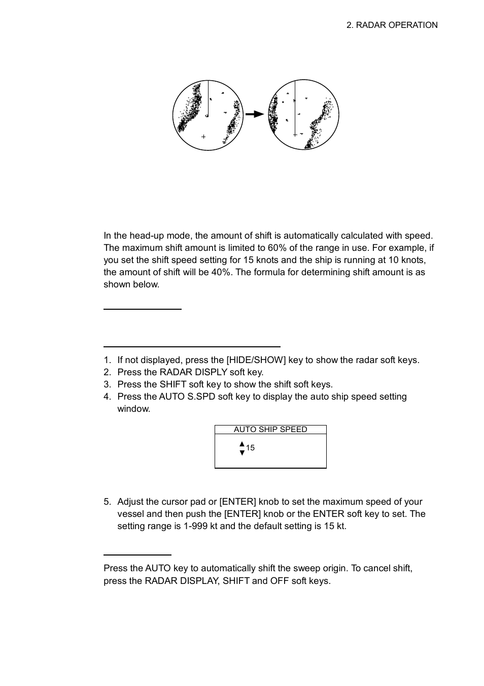 2 automatic shift | Furuno 1763C User Manual | Page 55 / 260