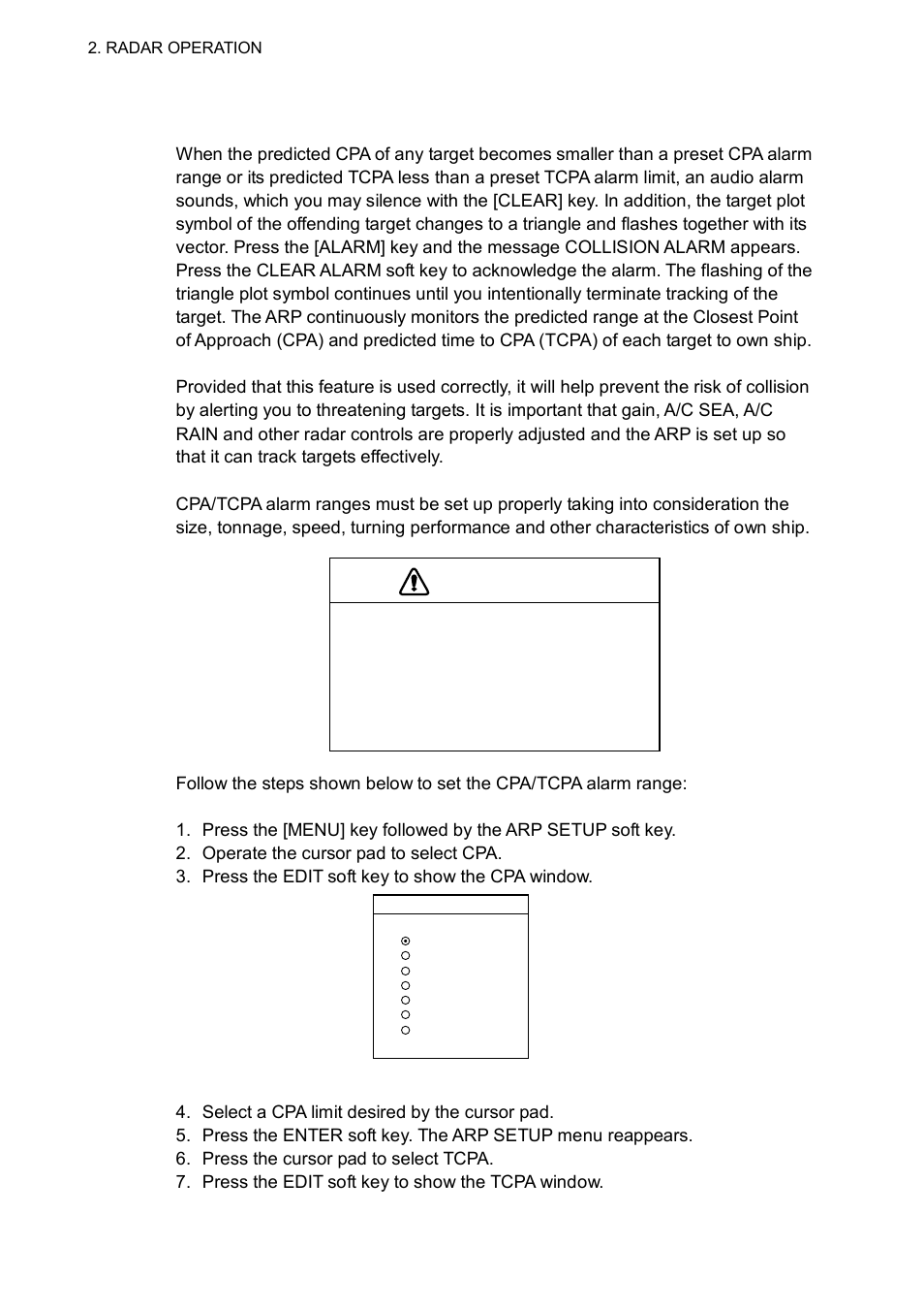 Caution | Furuno 1763C User Manual | Page 76 / 260