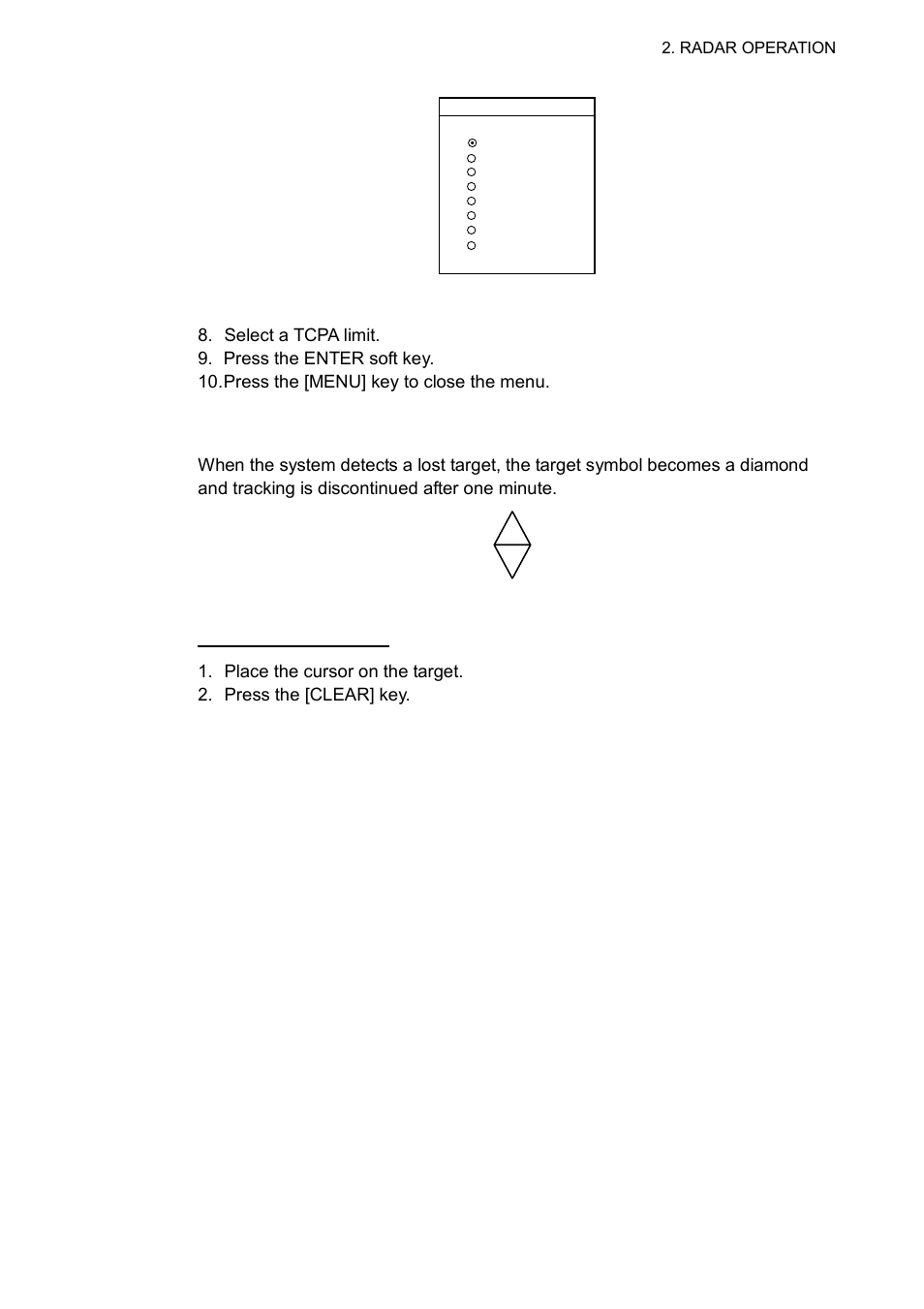 9 lost target alarm (arp) | Furuno 1763C User Manual | Page 77 / 260
