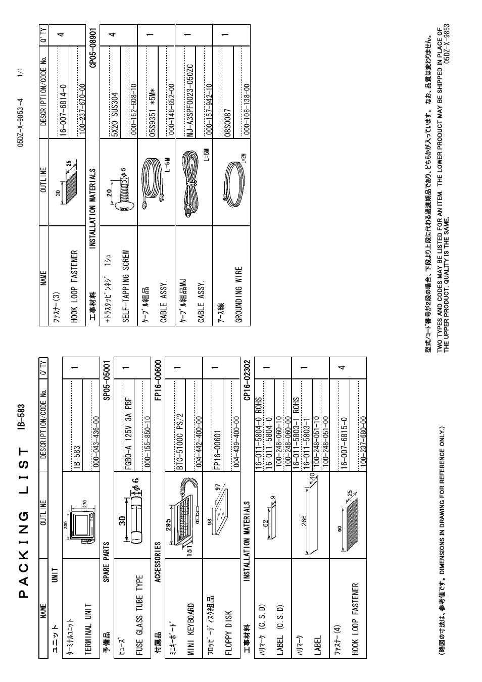 Ｐａ ｃｋ ｉｎｇ ｌ ｉ ｓｔ, A-10 | Furuno FS-2570 User Manual | Page 54 / 76