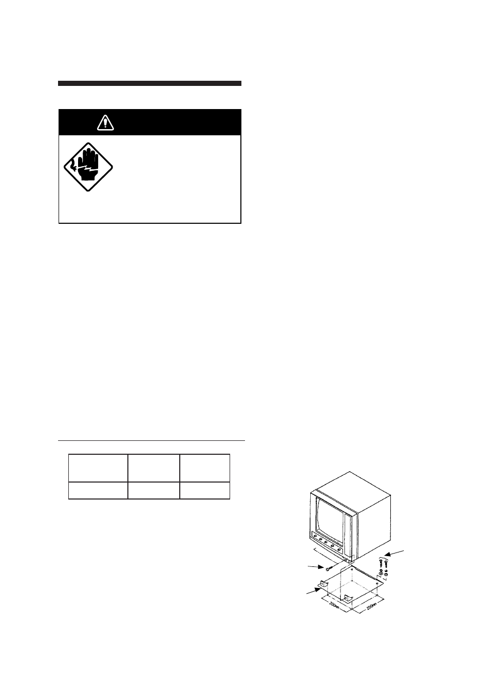 Chapter 3 installation, 1 mounting the display unit, Chapter 3 | Installation, Danger | Furuno FMD-8010 User Manual | Page 39 / 50