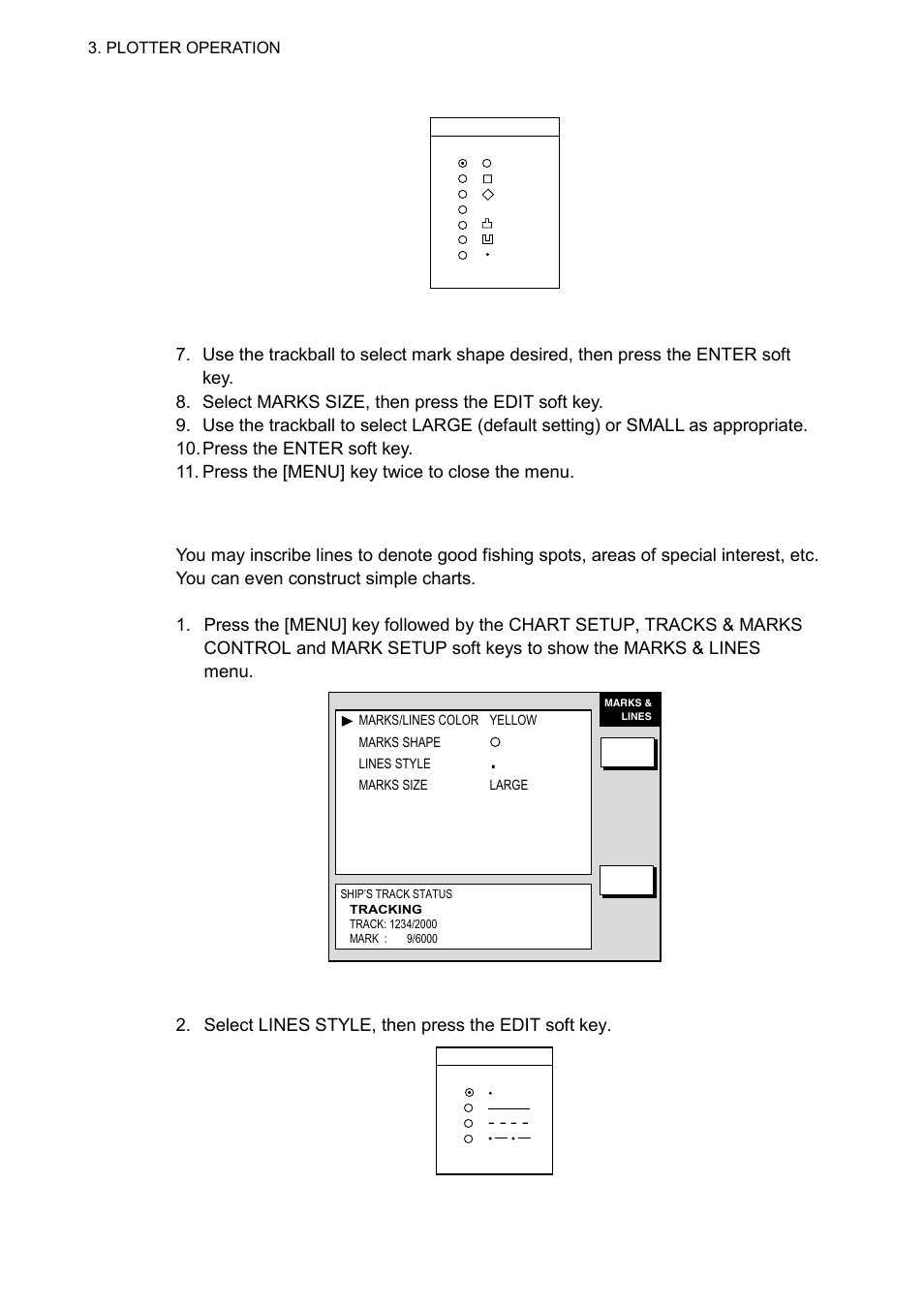 3 selecting line type | Furuno 1933C User Manual | Page 112 / 260