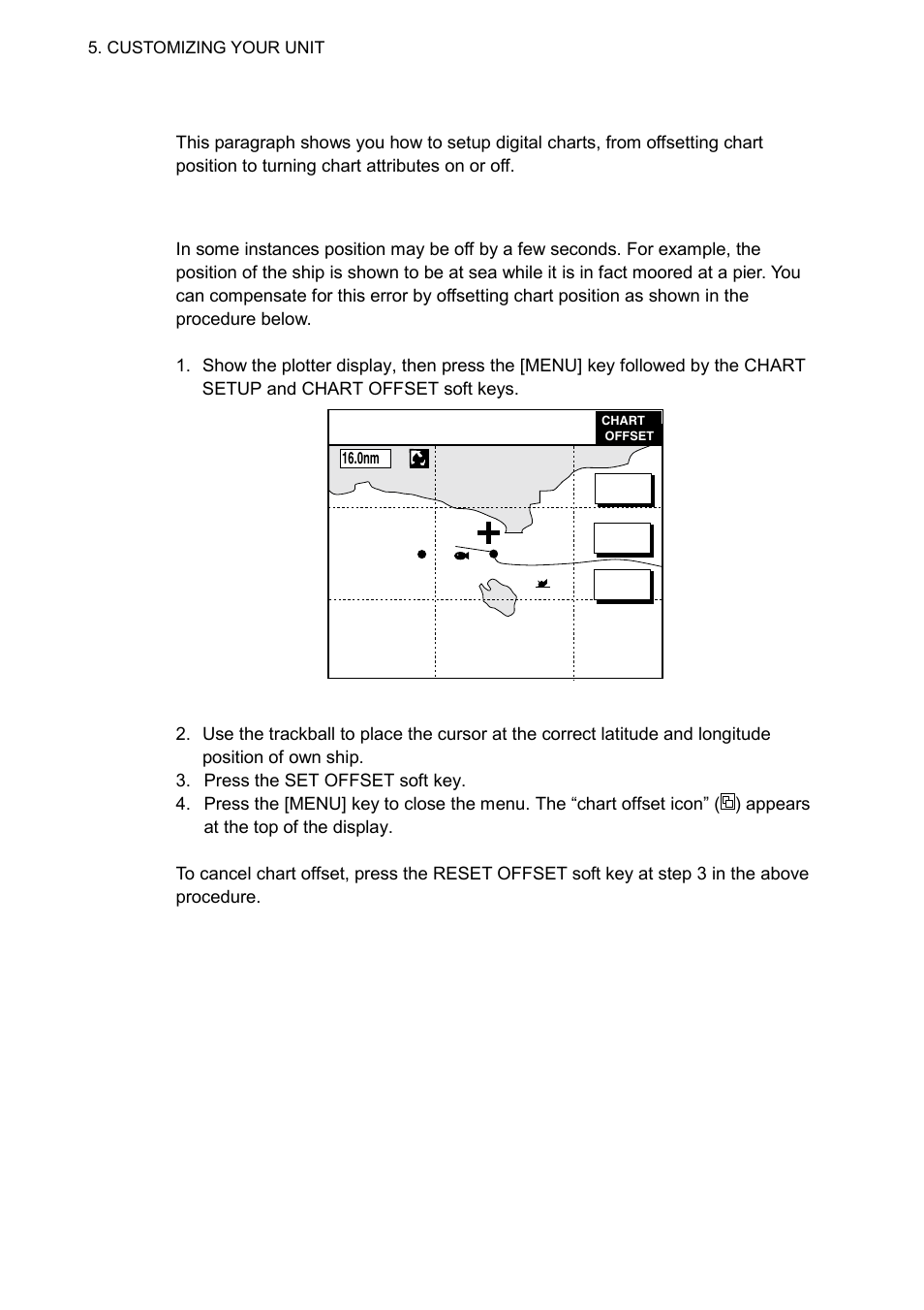 4 chart setup, 1 chart offset | Furuno 1933C User Manual | Page 186 / 260