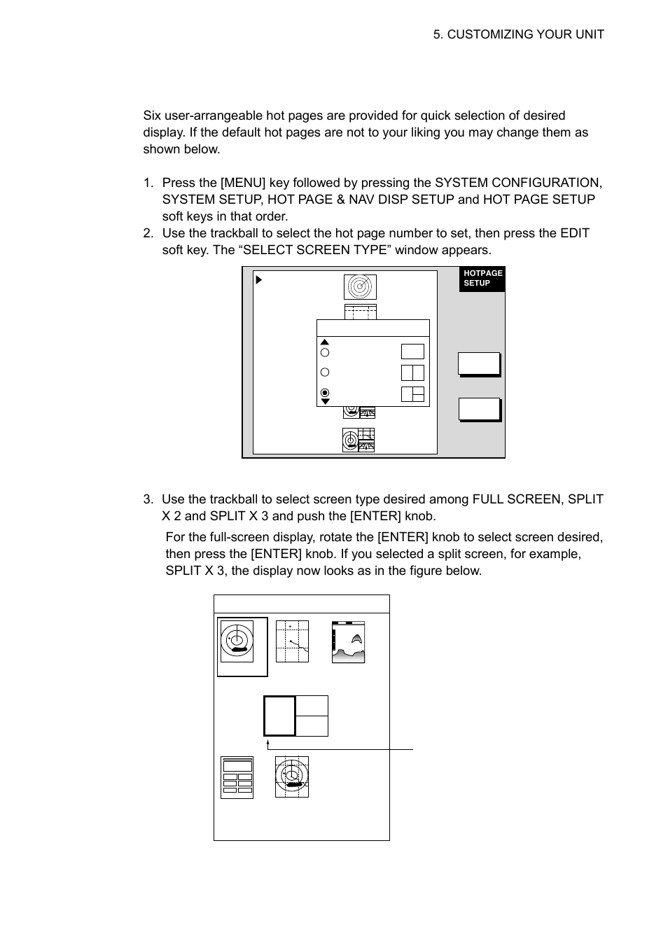 6 hot page setup | Furuno 1933C User Manual | Page 193 / 260