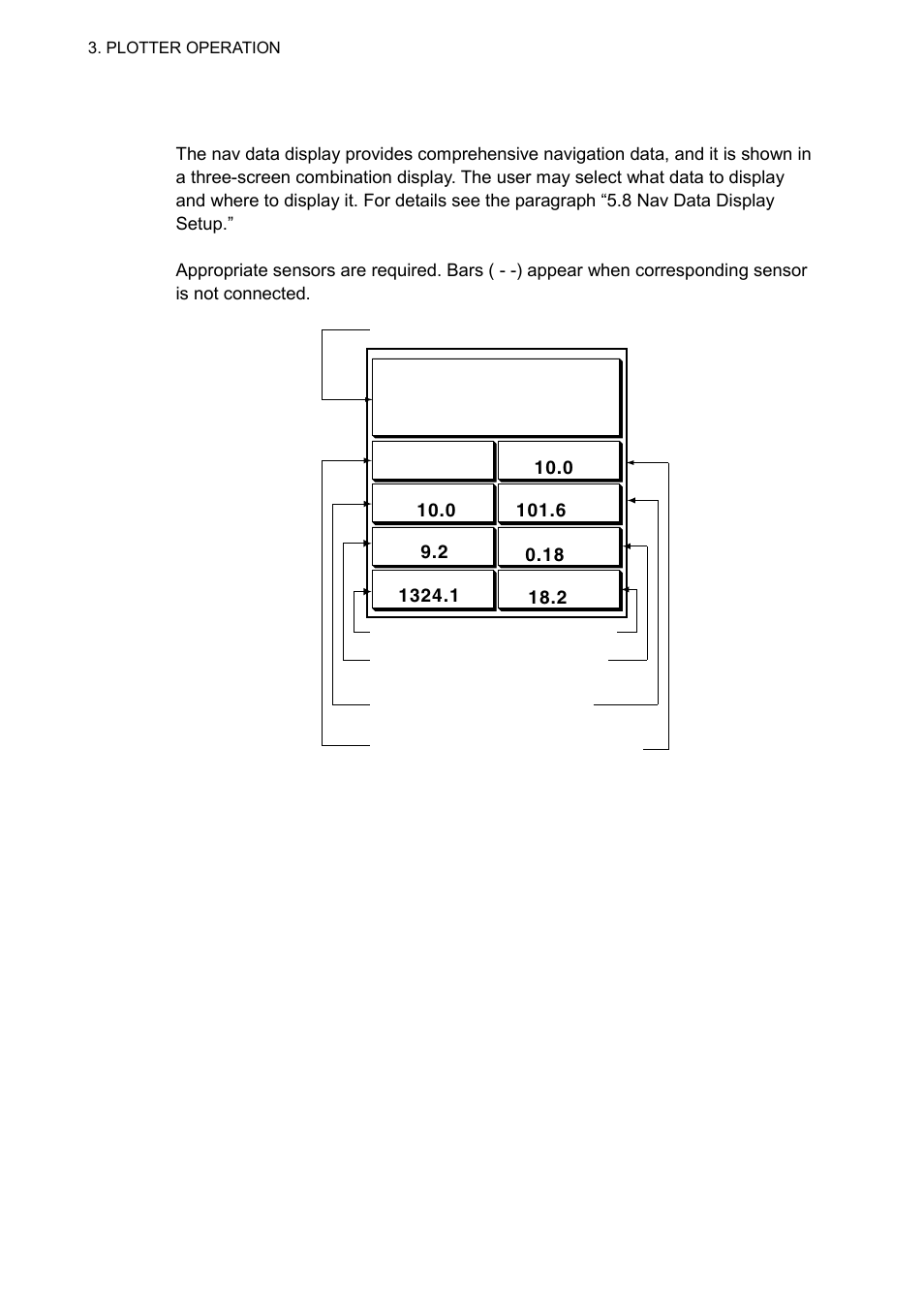 6 3.1.4 nav data display | Furuno 1933C User Manual | Page 92 / 260