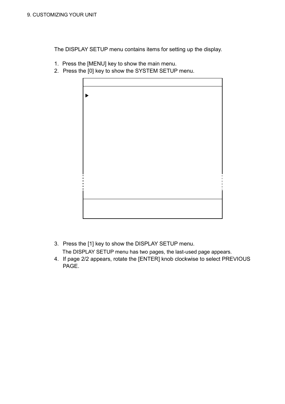 3 display setup menu | Furuno GP-3500 User Manual | Page 124 / 192