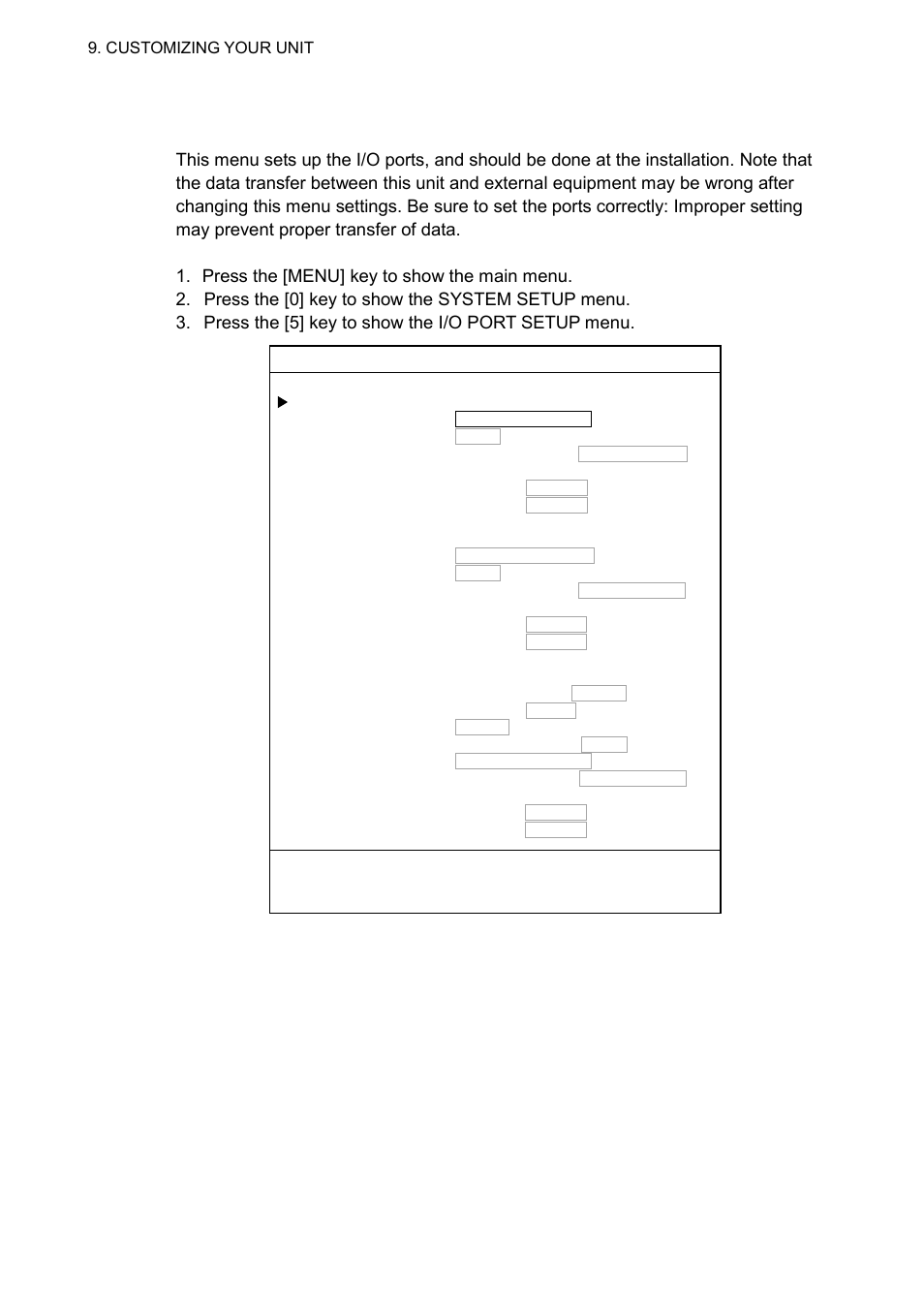 7 i/o port setup menu | Furuno GP-3500 User Manual | Page 146 / 192