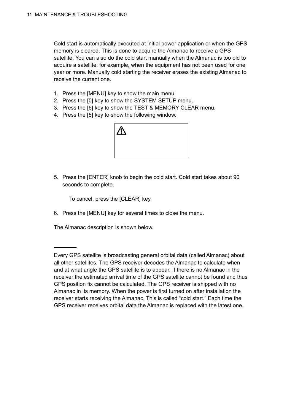 8 cold start | Furuno GP-3500 User Manual | Page 180 / 192