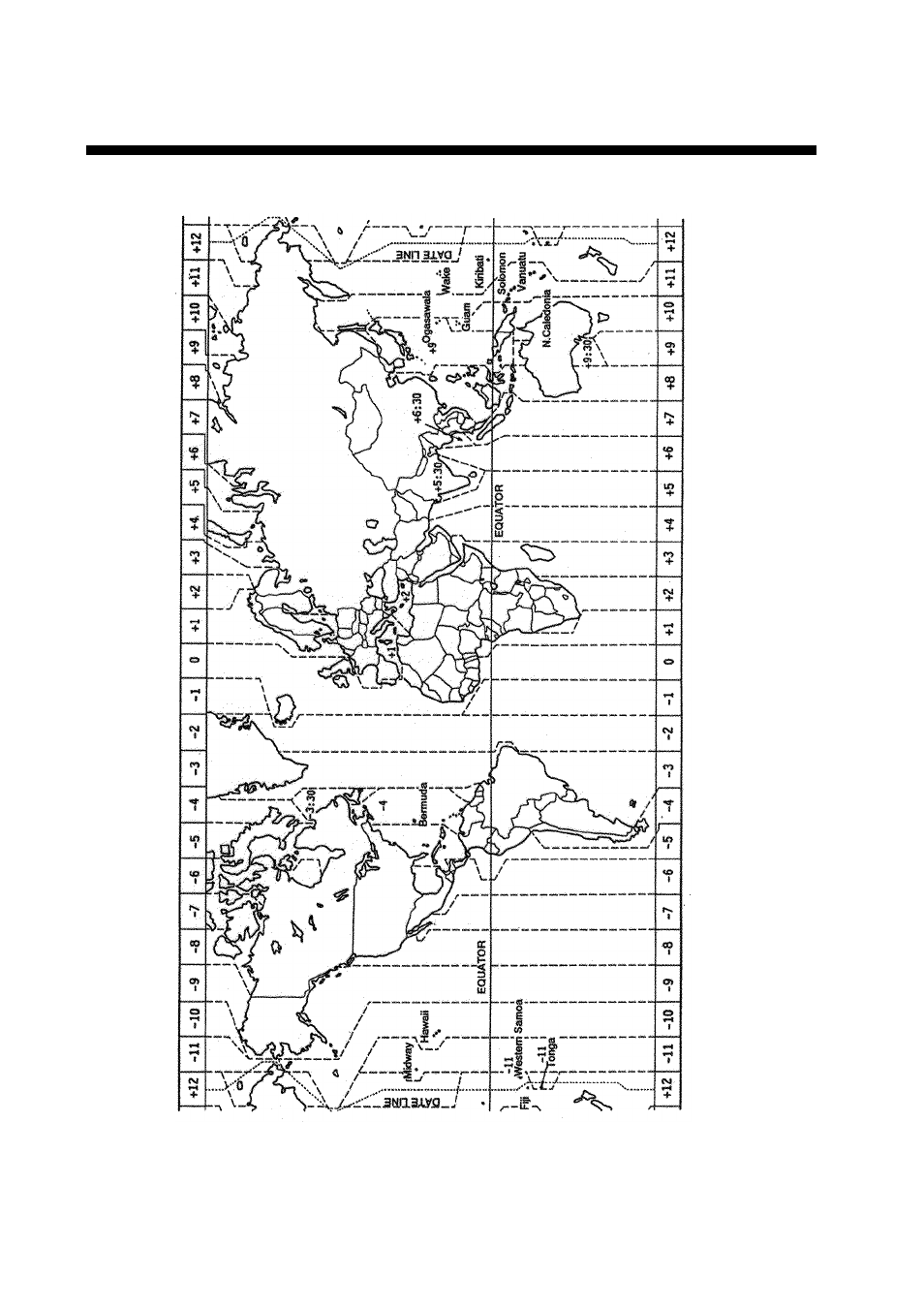 World time chart | Furuno GP-3500 User Manual | Page 186 / 192