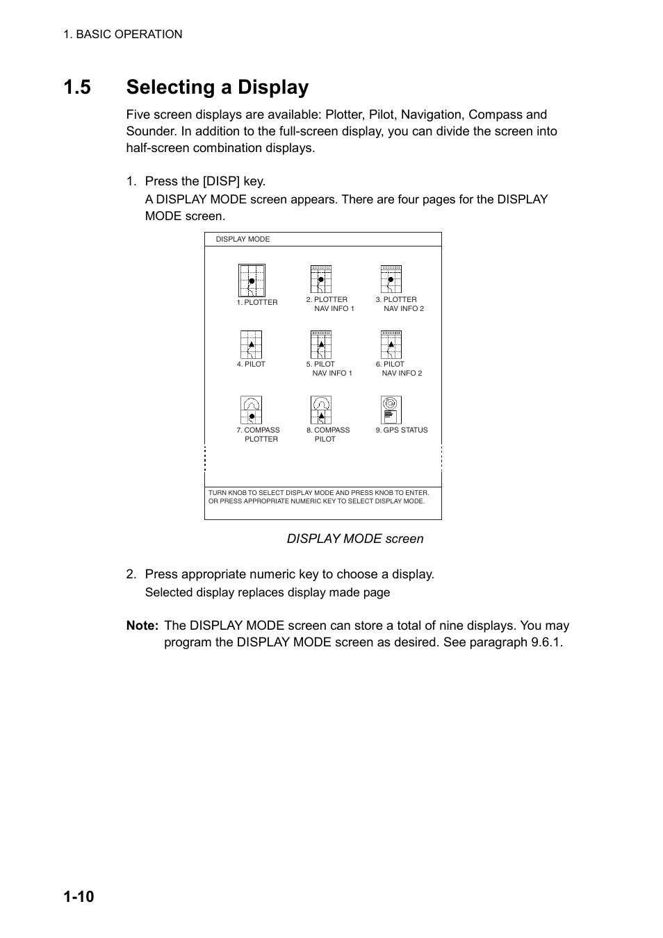 5 selecting a display | Furuno GP-3500 User Manual | Page 20 / 192
