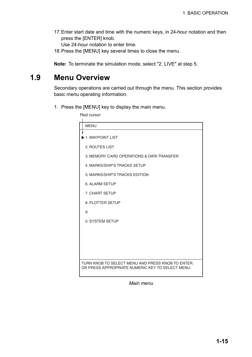 9 menu overview | Furuno GP-3500 User Manual | Page 25 / 192