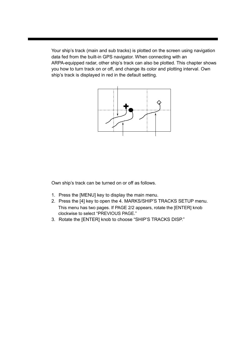 Track, 1 displaying track | Furuno GP-3500 User Manual | Page 43 / 192