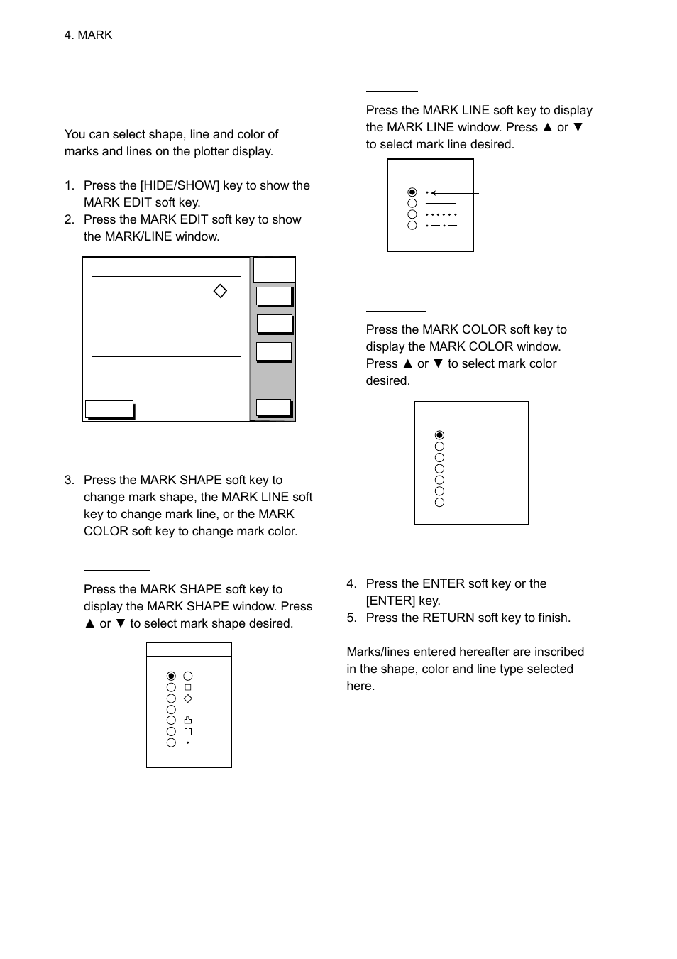 2 changing mark attributes | Furuno GP-1850WD User Manual | Page 32 / 98