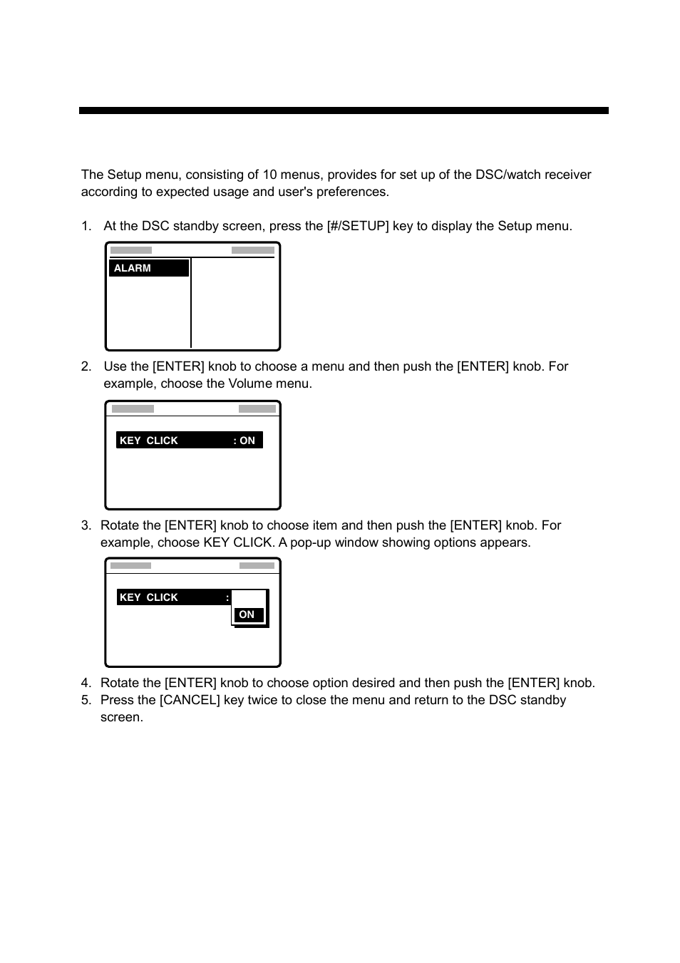 7 dsc/watch receiver setup, 1 setup menu overview | Furuno FS-1570 User Manual | Page 119 / 215
