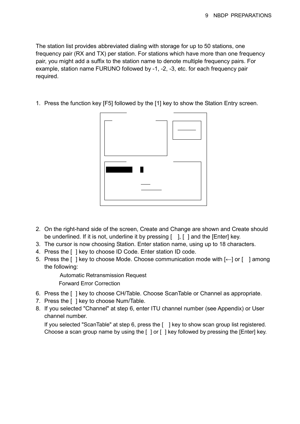 2 station list, 1 registering stations | Furuno FS-1570 User Manual | Page 141 / 215