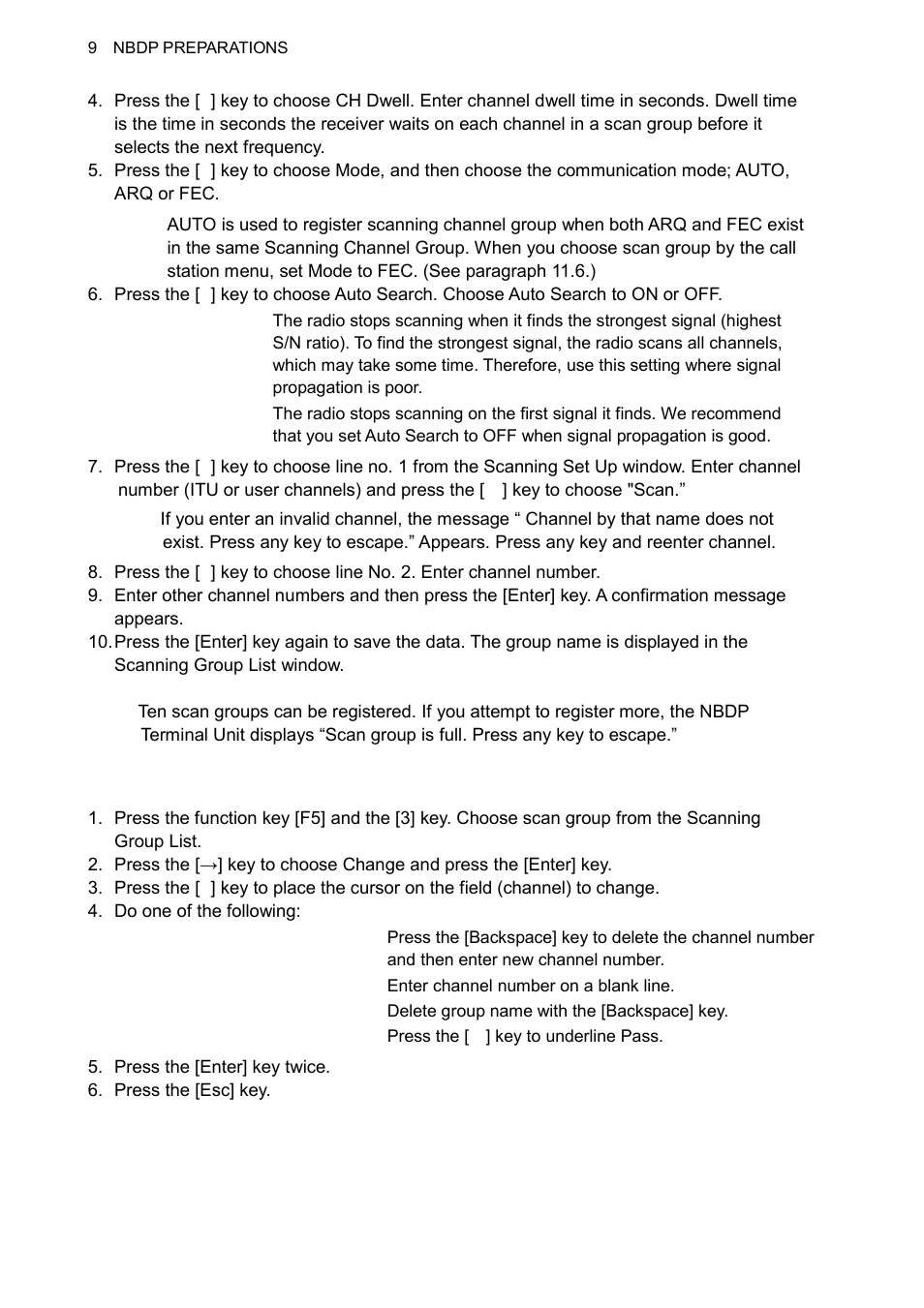 2 editing/deleting scan channel groups | Furuno FS-1570 User Manual | Page 146 / 215