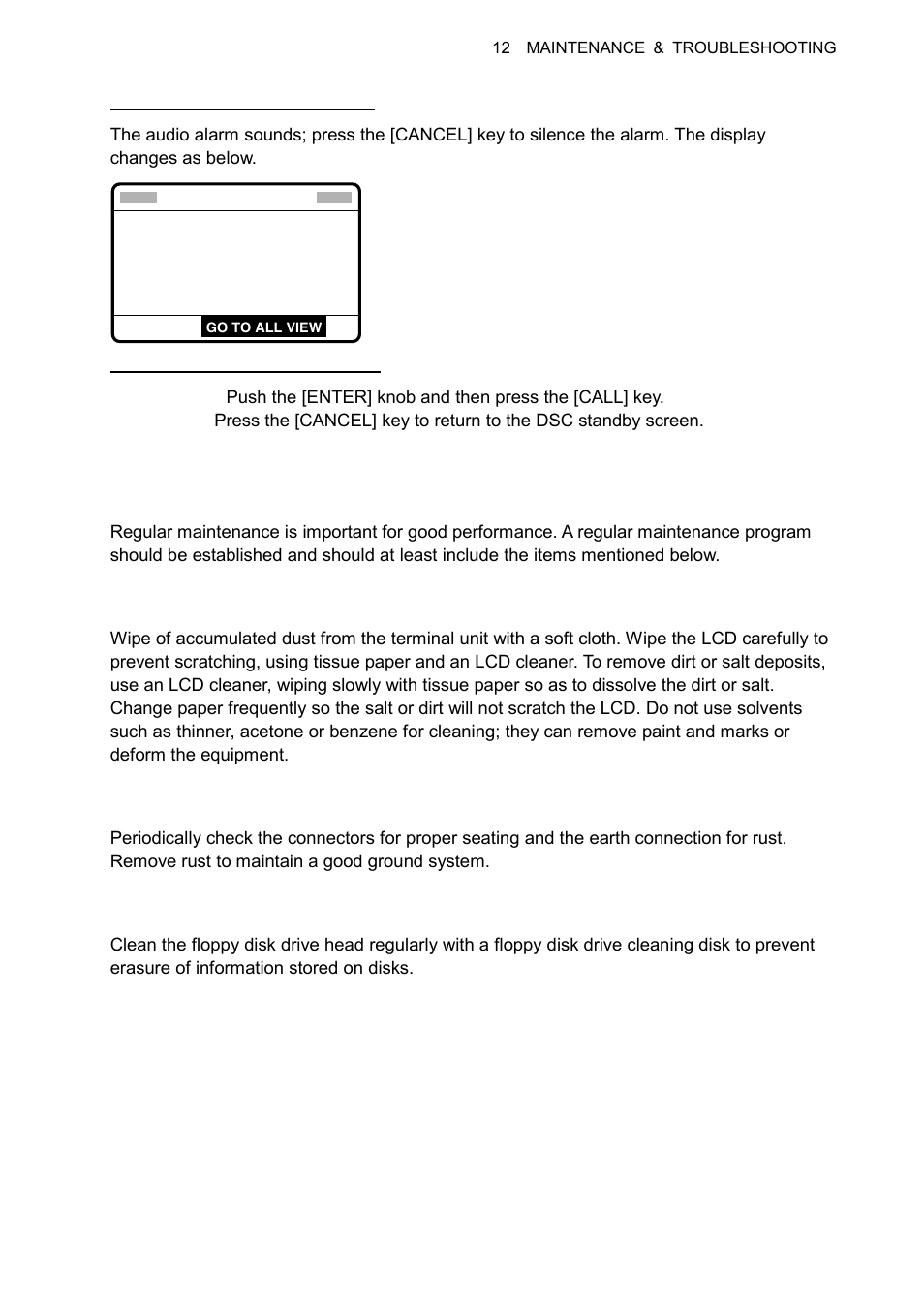 8 nbdp terminal unit maintenance, 1 cleaning the equipment, 2 connectors and earth connection | 3 floppy disk drive | Furuno FS-1570 User Manual | Page 175 / 215