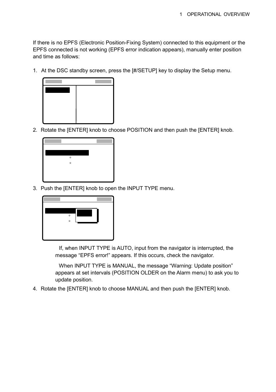 8 manual entry of position and time | Furuno FS-1570 User Manual | Page 19 / 215