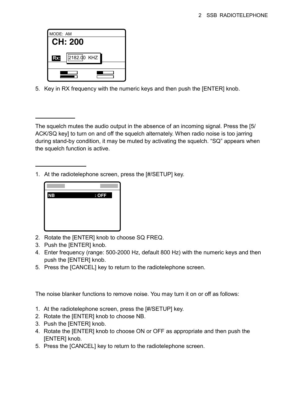 Ch: 200, 5 squelch control, squelch frequency, 6 noise blanker | Furuno FS-1570 User Manual | Page 31 / 215