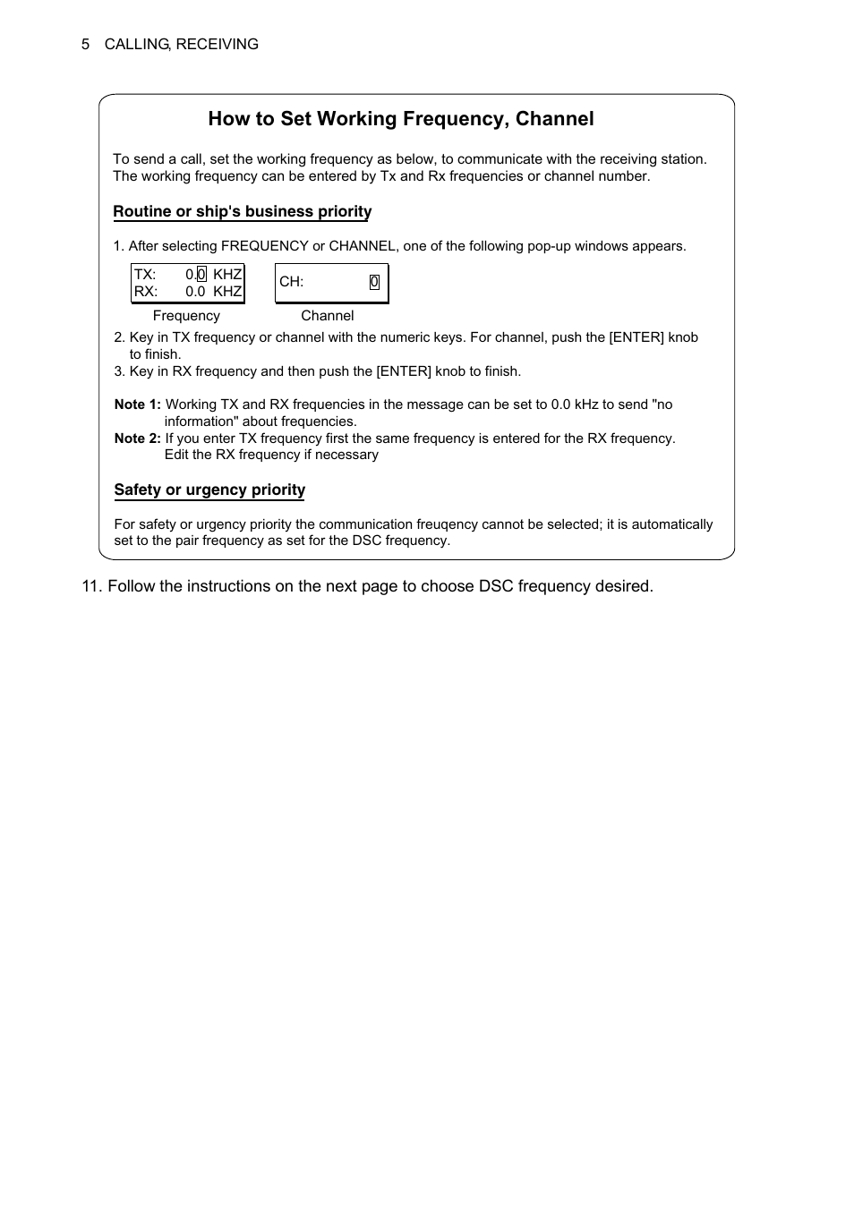How to set working frequency, channel | Furuno FS-1570 User Manual | Page 68 / 215