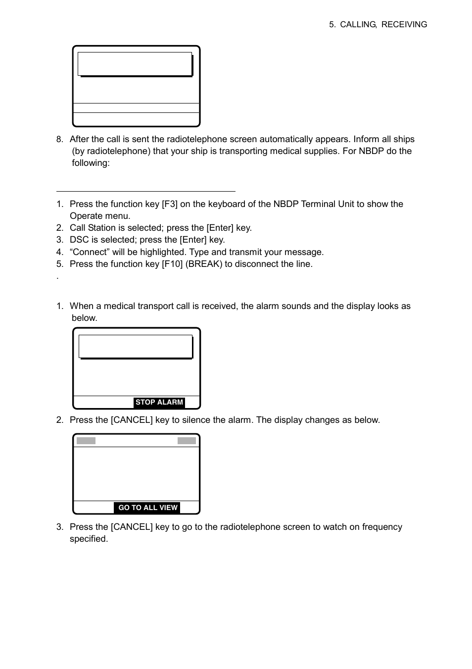 2 receiving a medical transport call | Furuno FS-1570 User Manual | Page 89 / 215