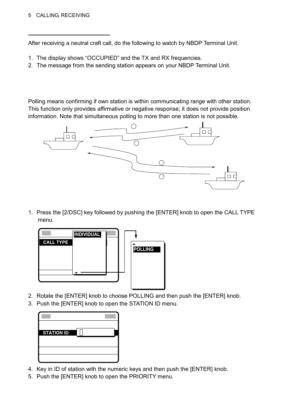 7 polling call, 1 sending a polling call | Furuno FS-1570 User Manual | Page 90 / 215