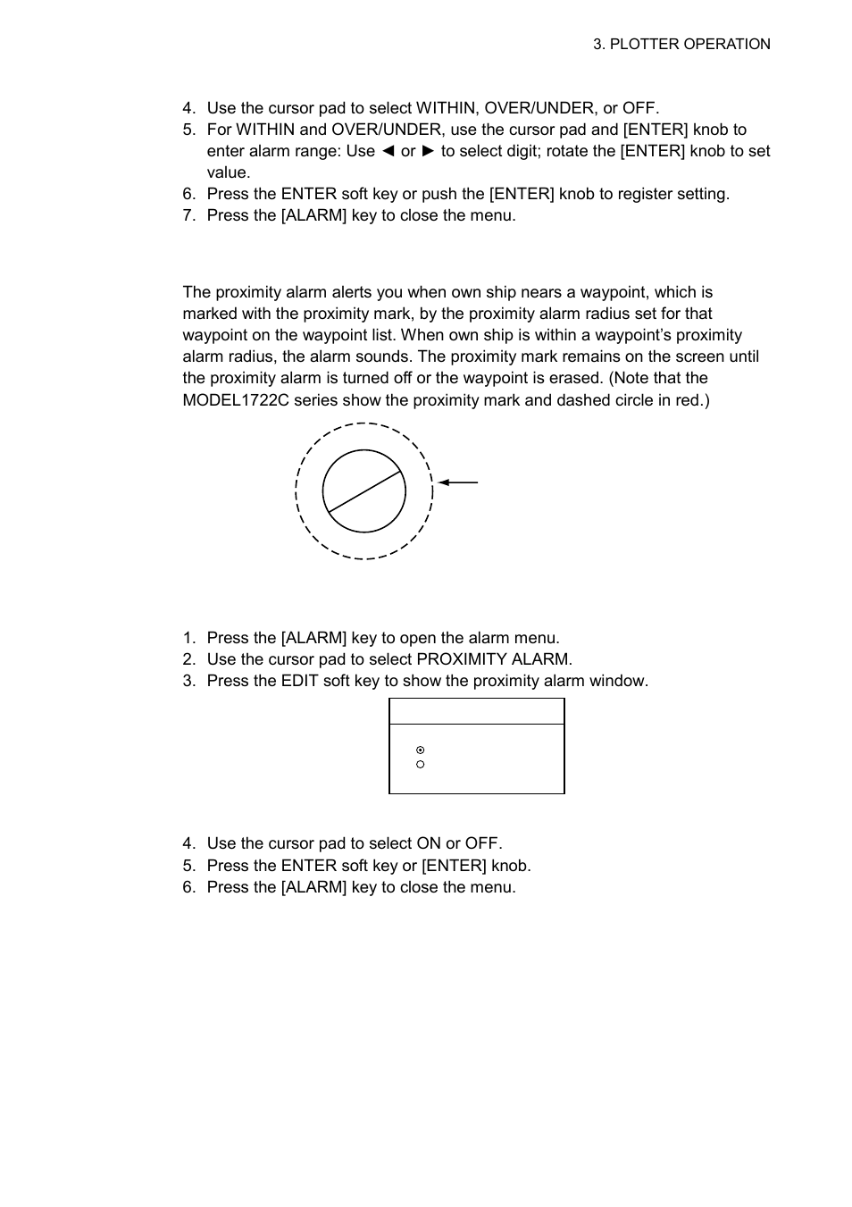 6 proximity alarm | Furuno 1732 User Manual | Page 139 / 252