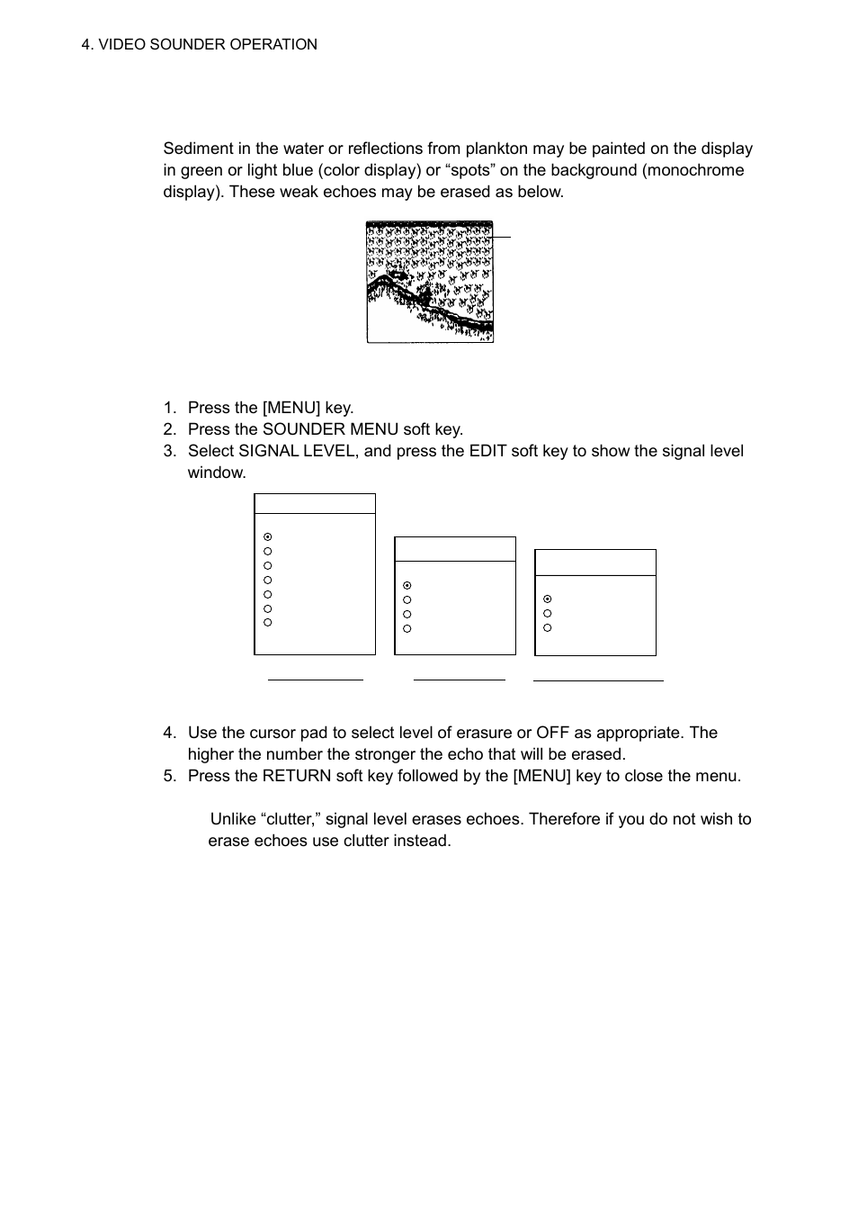 8 erasing weak echoes | Furuno 1732 User Manual | Page 157 / 252