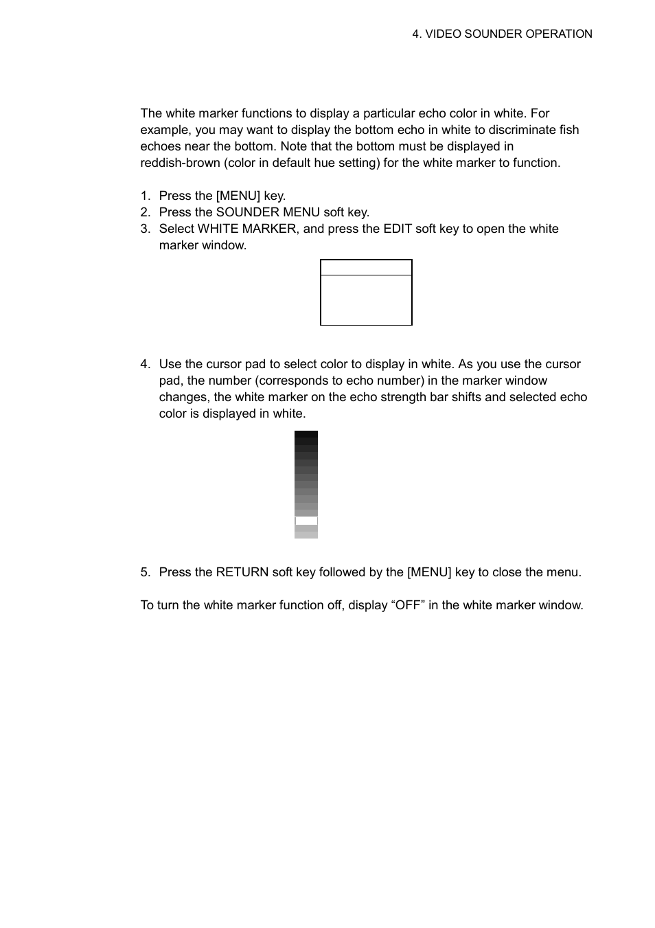 9 white marker (model1722c series) | Furuno 1732 User Manual | Page 158 / 252