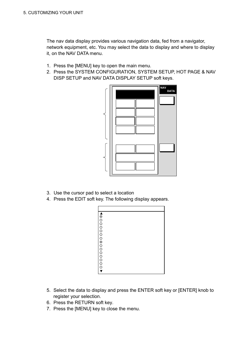 8 nav data display setup | Furuno 1732 User Manual | Page 197 / 252