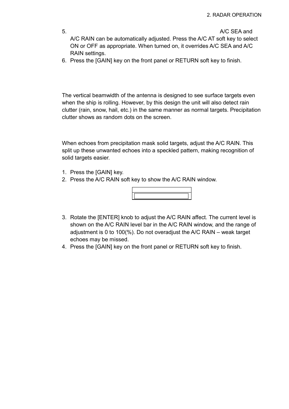 6 reducing precipitation clutter | Furuno 1732 User Manual | Page 37 / 252