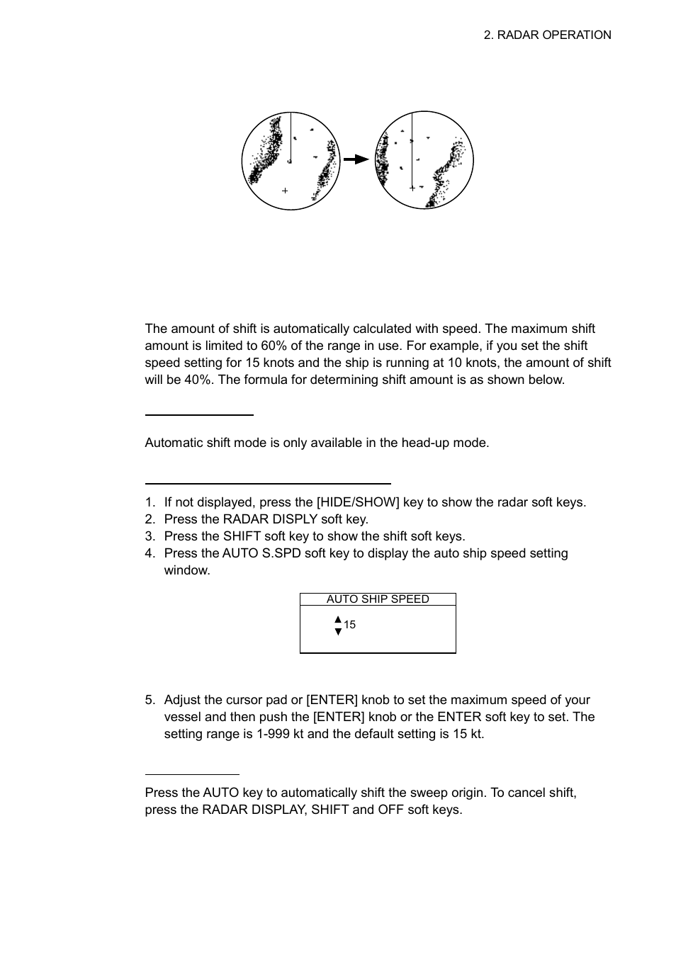 2 automatic shift | Furuno 1732 User Manual | Page 53 / 252