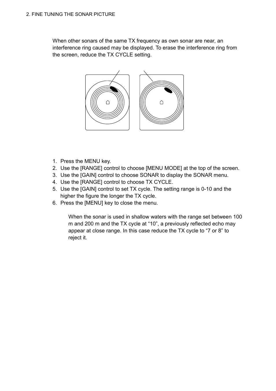 6 2.5.4 rejecting interference with tx cycle | Furuno CSH-5L/CSH-8L User Manual | Page 34 / 89
