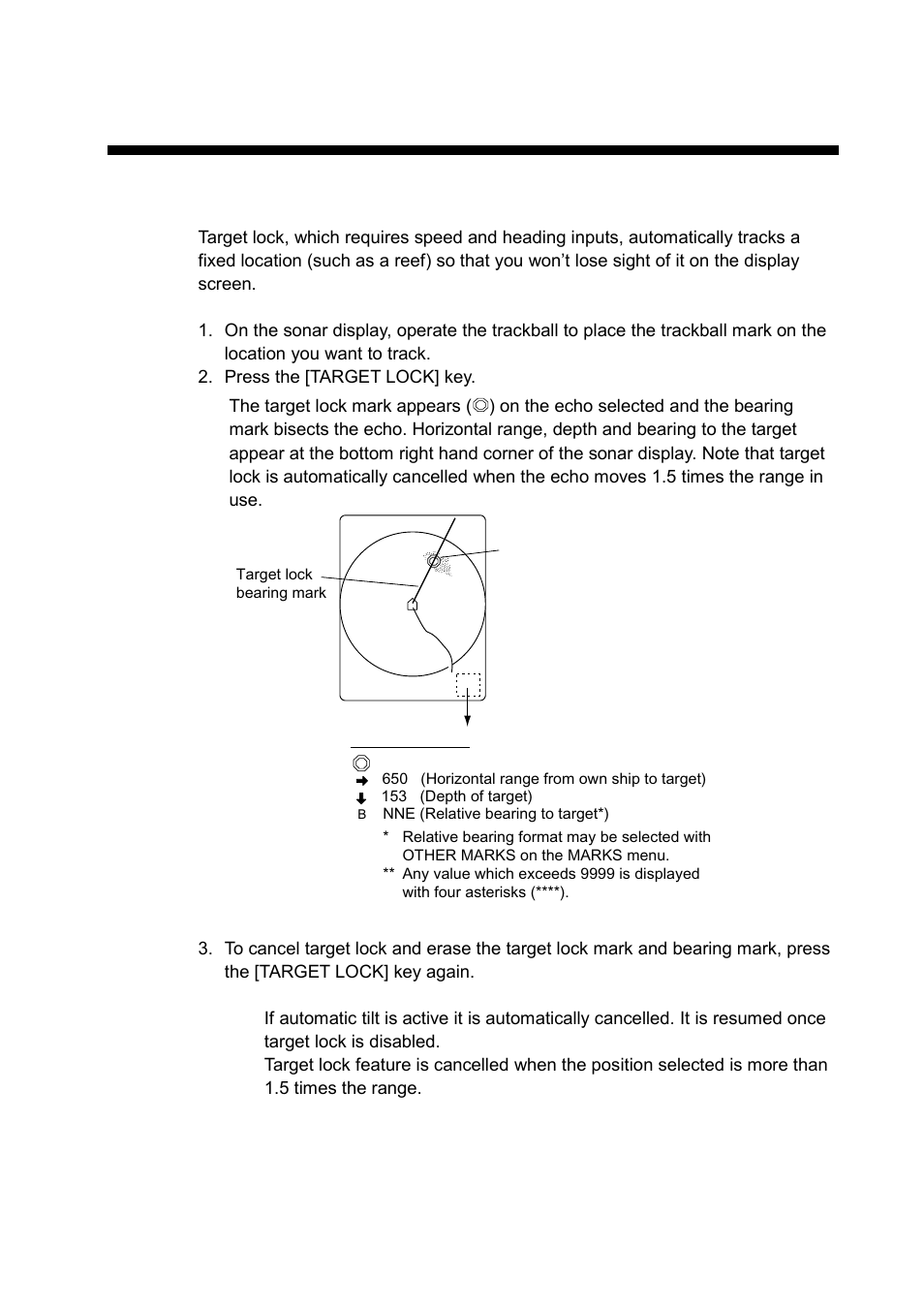 Advanced sonar operation, 1 tracking a fish school (target lock) | Furuno CSH-5L/CSH-8L User Manual | Page 37 / 89