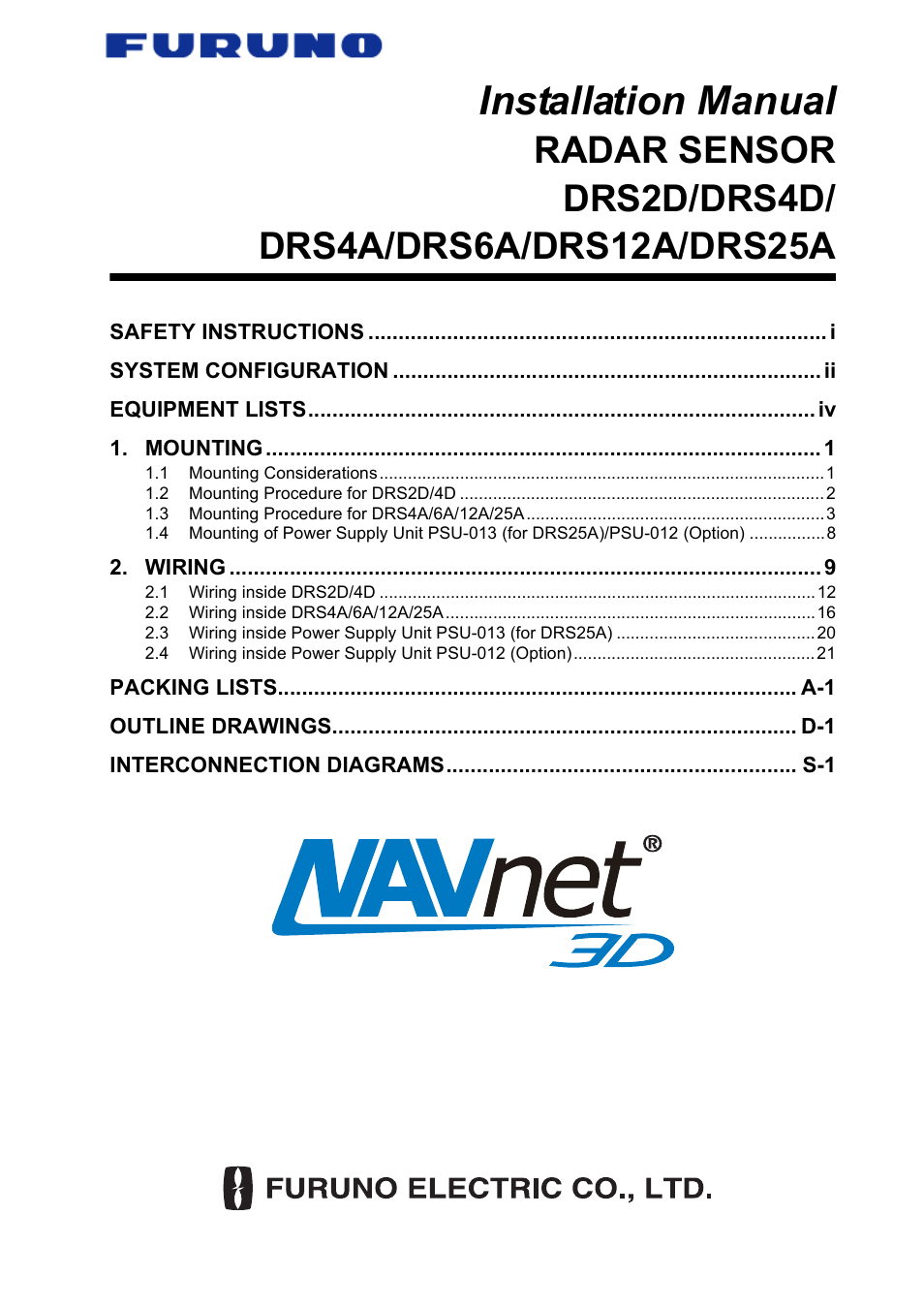 Furuno NAVnet DRS2D User Manual | 44 pages