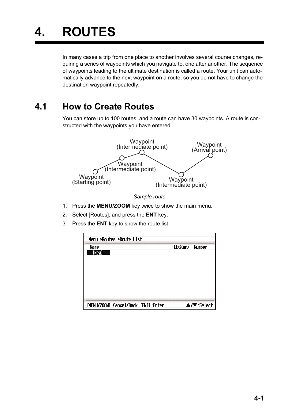 Routes, 1how to create routes, 1 how to create routes | Furuno GP-33 User Manual | Page 35 / 98