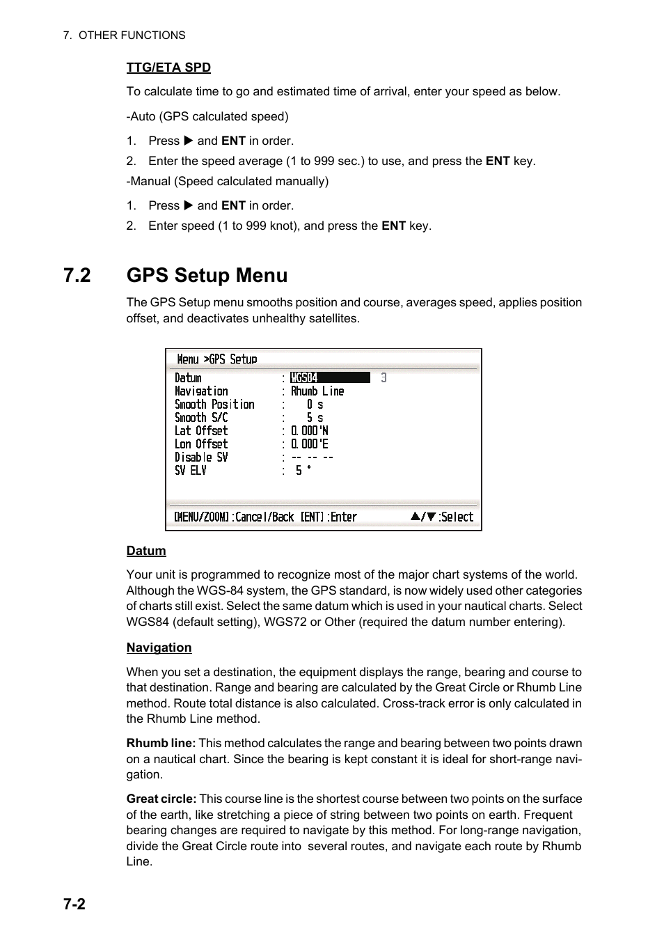 2gps setup menu, 2 gps setup menu | Furuno GP-33 User Manual | Page 52 / 98