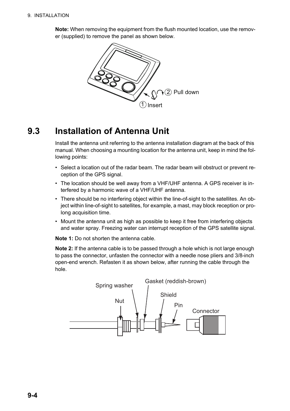 3installation of antenna unit, 3 installation of antenna unit | Furuno GP-33 User Manual | Page 72 / 98