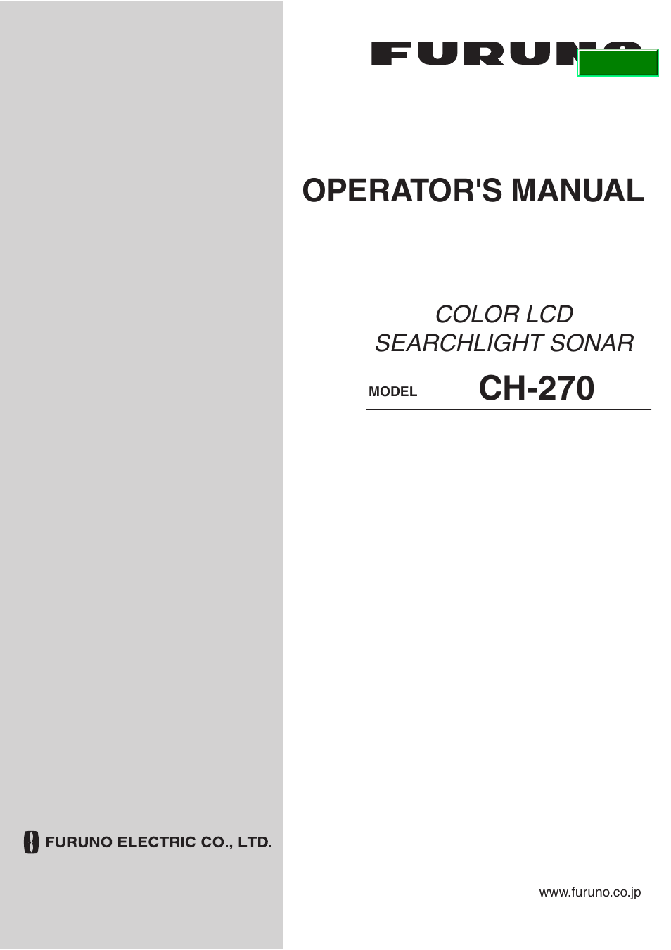 Furuno CH-270 User Manual | 118 pages