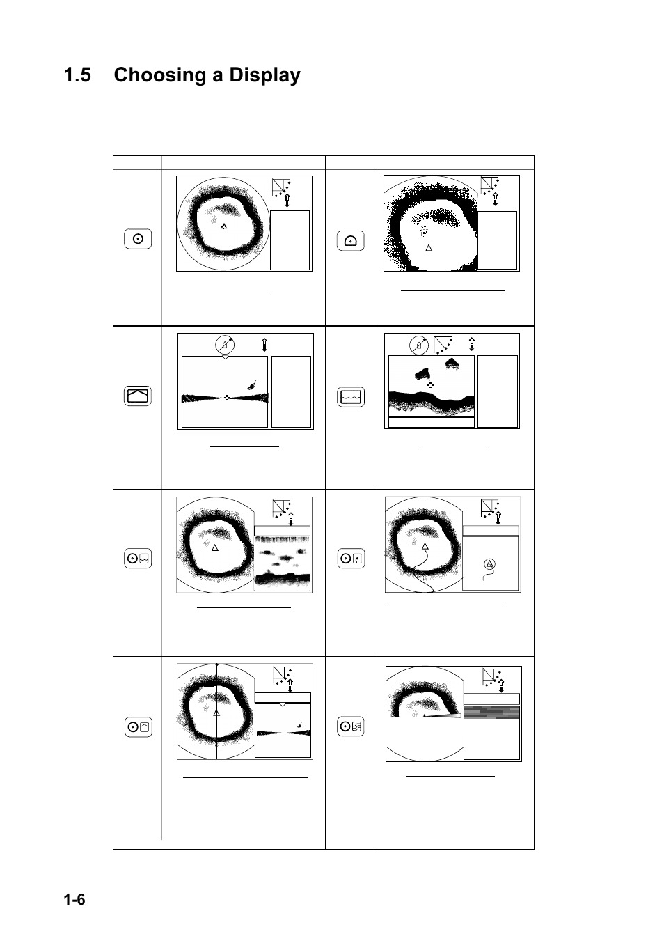 5 choosing a display, Display modes | Furuno CH-270 User Manual | Page 18 / 118