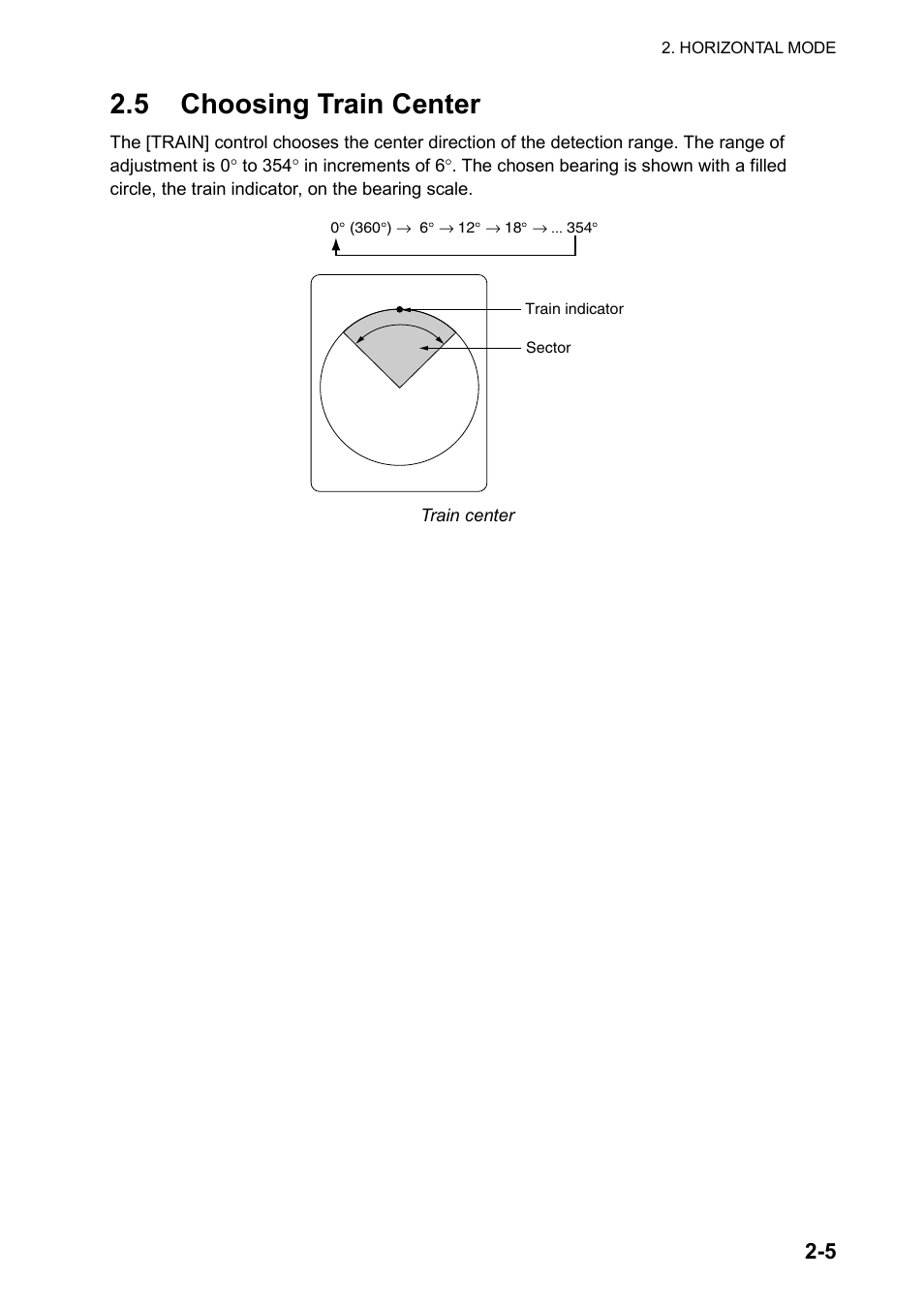 5 choosing train center | Furuno CH-270 User Manual | Page 25 / 118