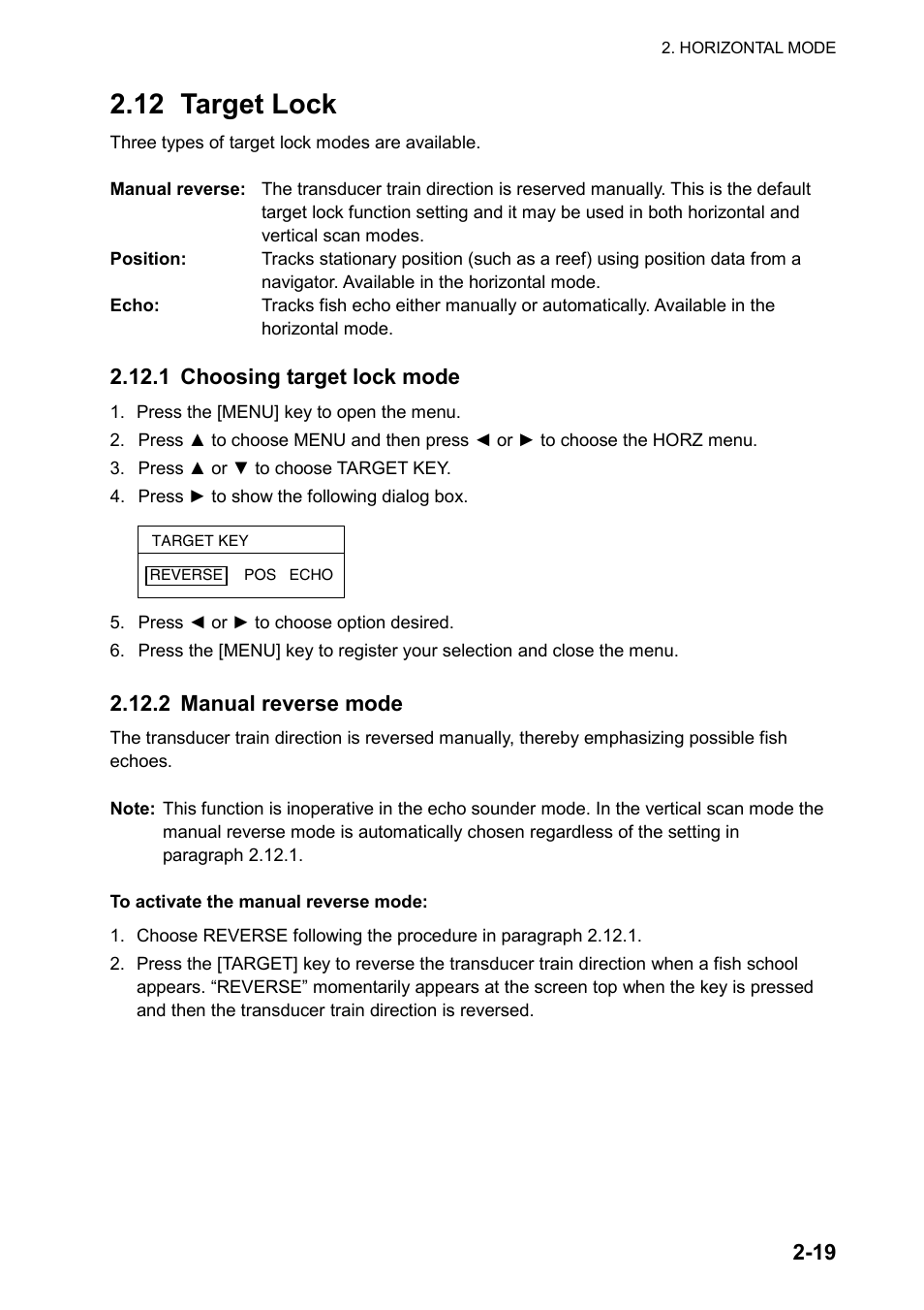 12 target lock | Furuno CH-270 User Manual | Page 39 / 118