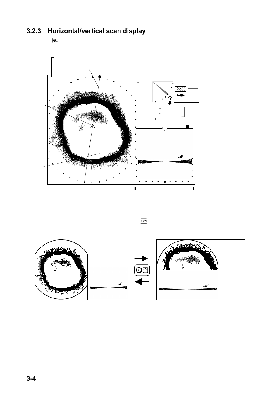 4 3.2.3 horizontal/vertical scan display | Furuno CH-270 User Manual | Page 58 / 118