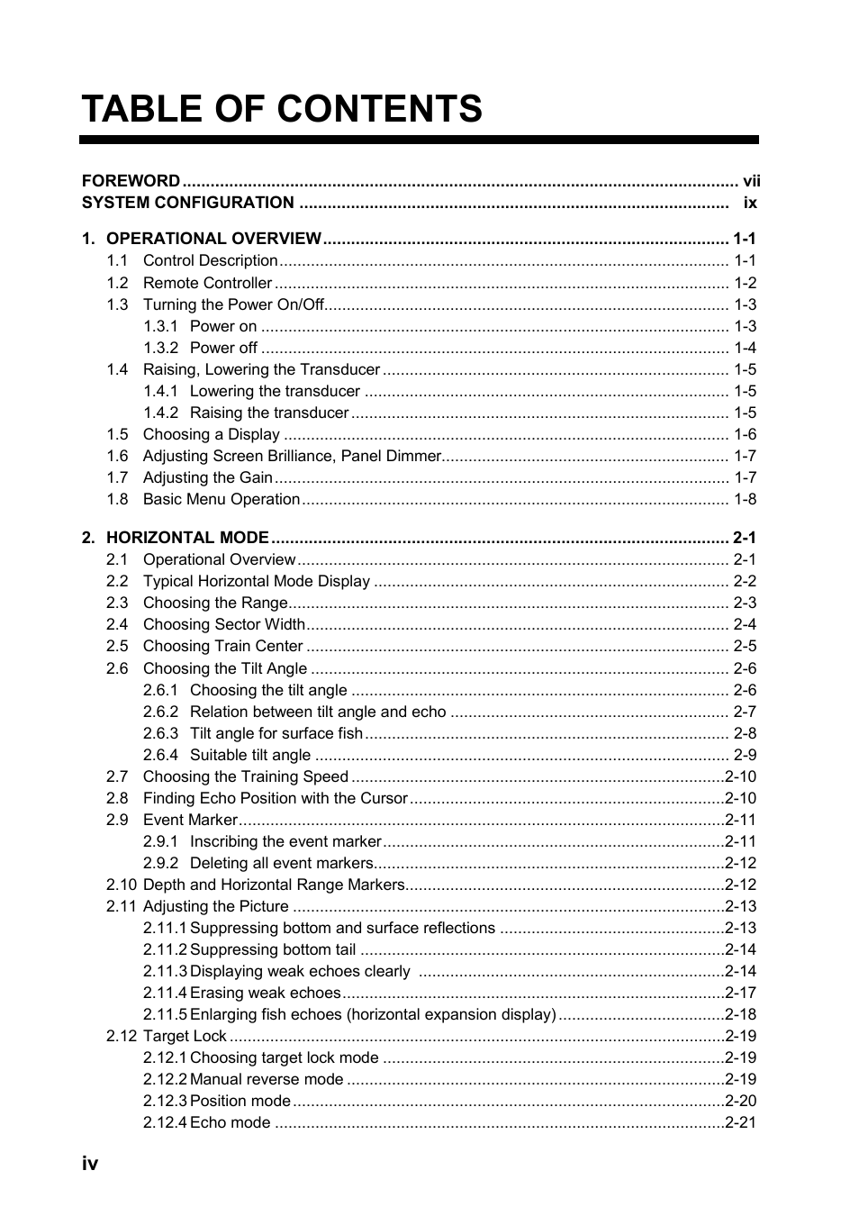 Furuno CH-270 User Manual | Page 6 / 118