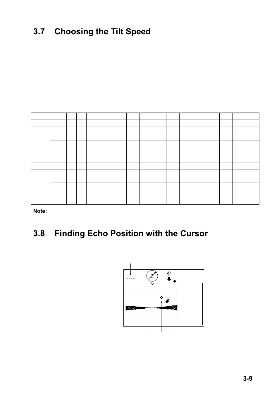 7 choosing the tilt speed, 8 finding echo position with the cursor | Furuno CH-270 User Manual | Page 63 / 118