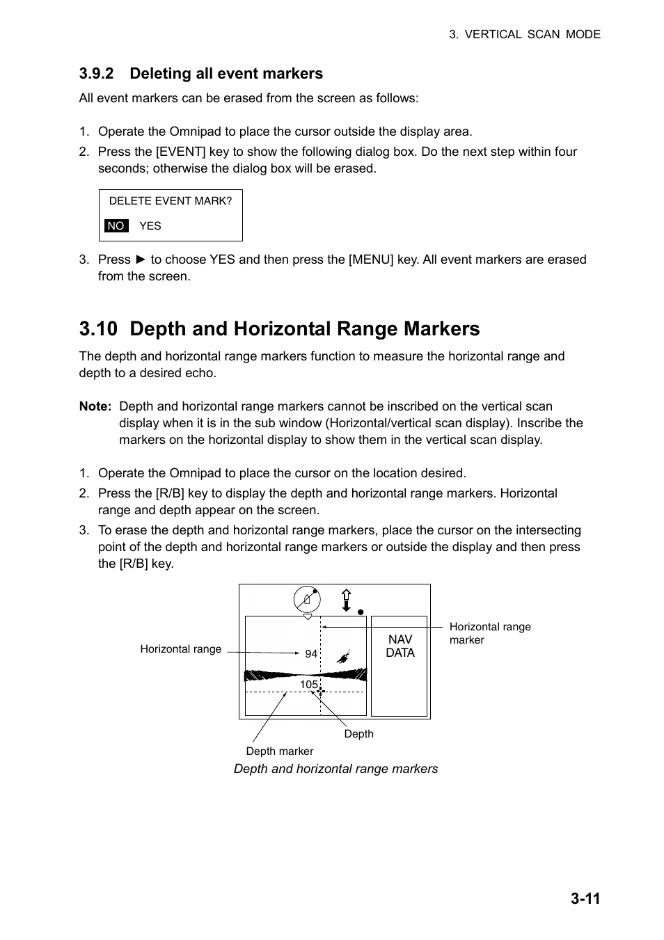 10 depth and horizontal range markers | Furuno CH-270 User Manual | Page 65 / 118