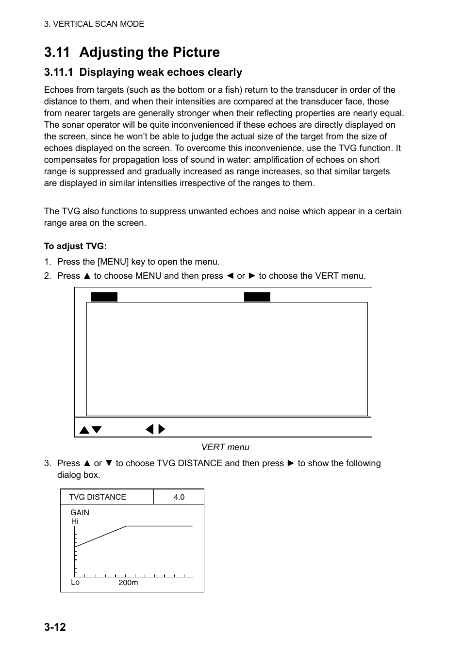 11 adjusting the picture, 1 displaying weak echoes clearly | Furuno CH-270 User Manual | Page 66 / 118
