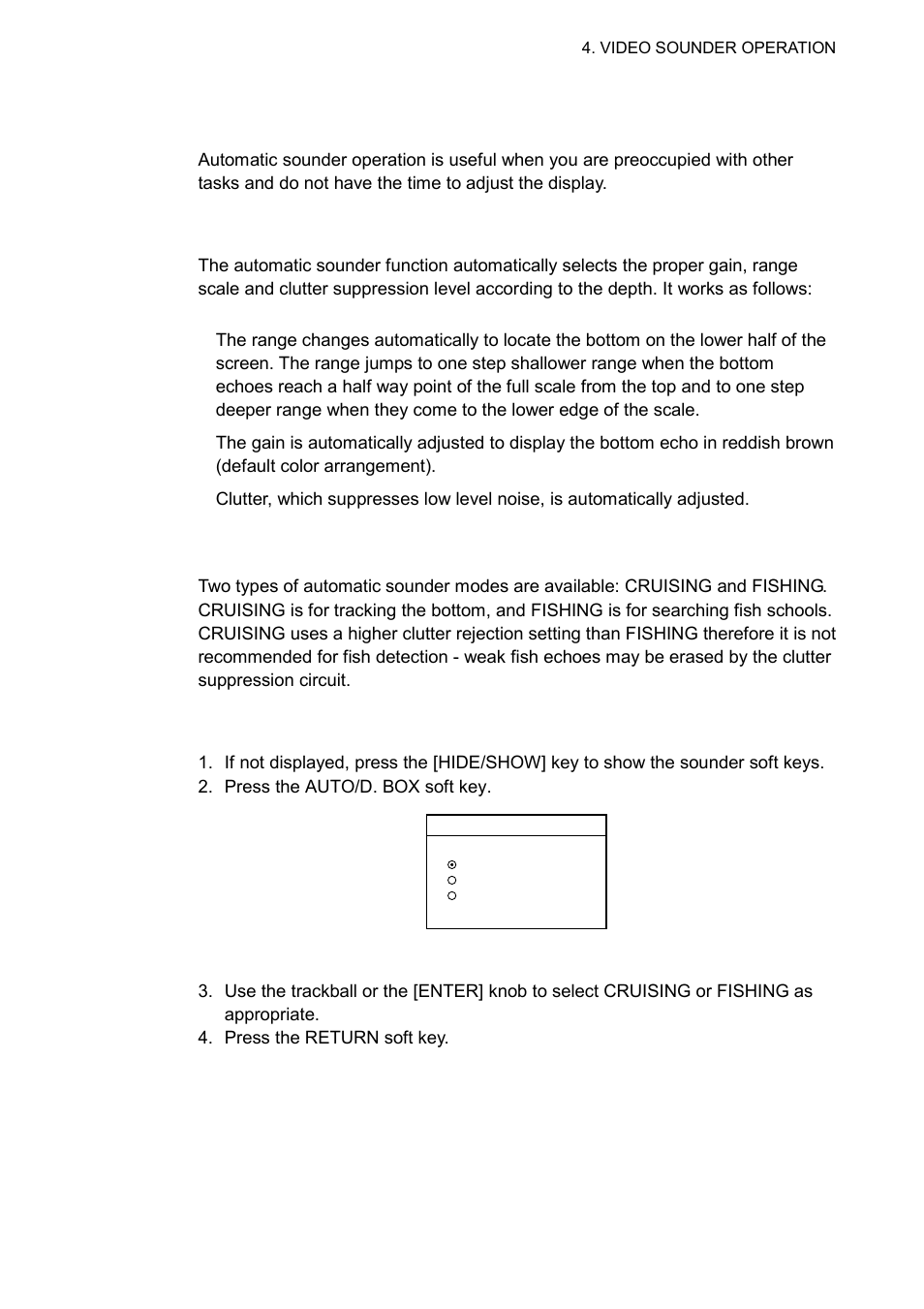 3 automatic sounder operation, 1 how the automatic sounder works, 2 types of automatic sounder modes | 3 how to enable automatic sounder operation | Furuno COLOR VIDEO PLOTTER 1933C User Manual | Page 153 / 251