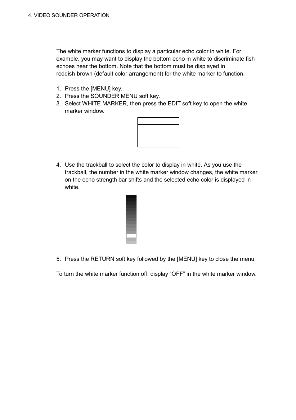 9 white marker | Furuno COLOR VIDEO PLOTTER 1933C User Manual | Page 160 / 251